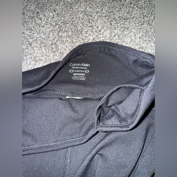 Calvin Klein black biker short yellow CK logo - Picture 5 of 5